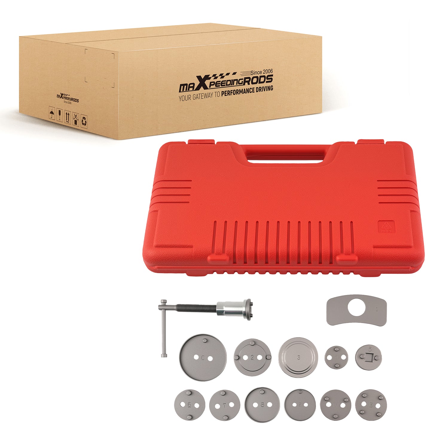 Steel Brake Caliper Tool For Car Truck Disc Brake Pad Change with Storage compatible For Case