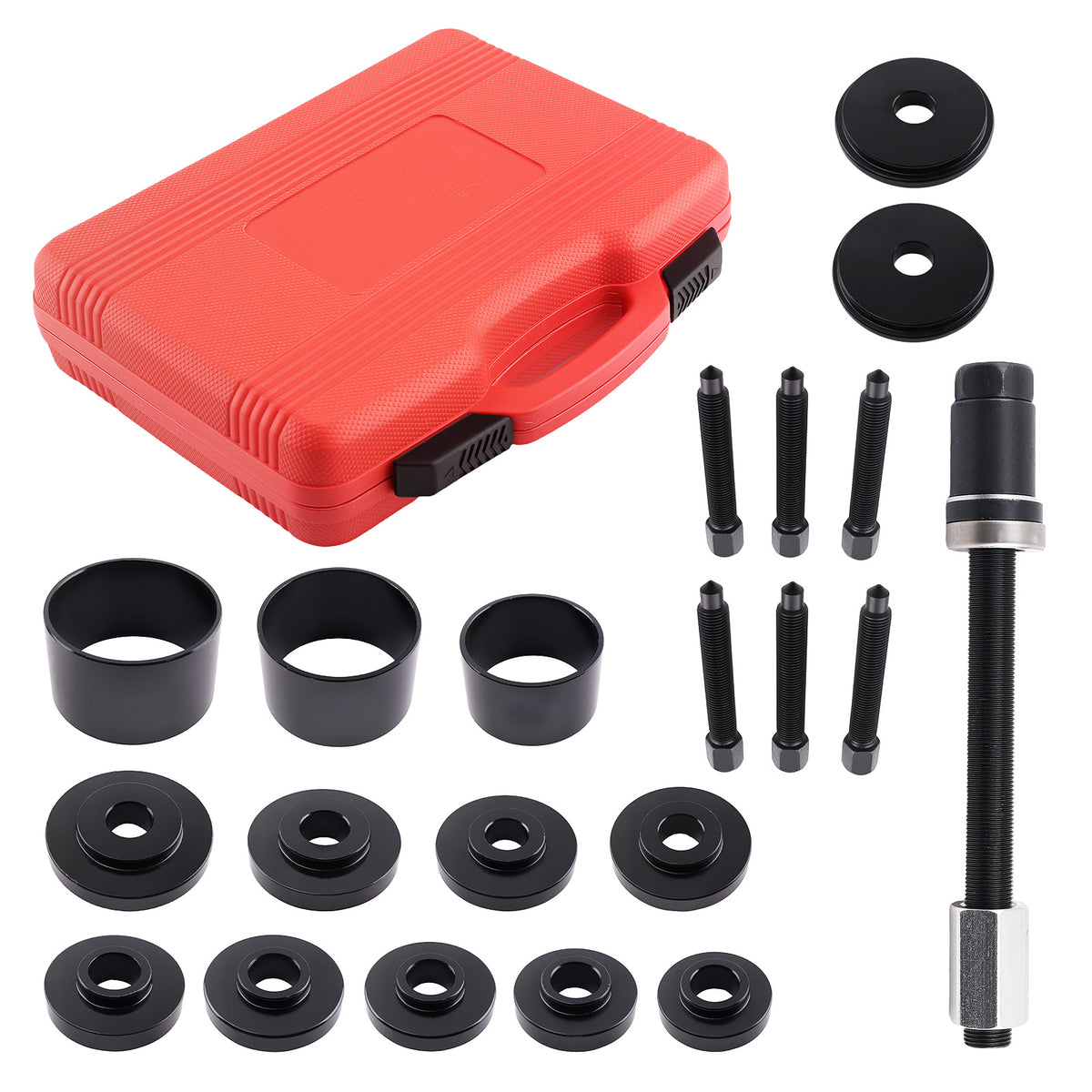 19 Piece Front Drive Wheel Hub Tool Kit Complete Set with Storage compatible For Case Steel