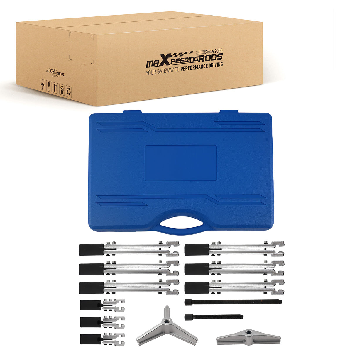 13PC Bearing Removal Tool Kit Professional Gear Puller Set Mechanic Tools
