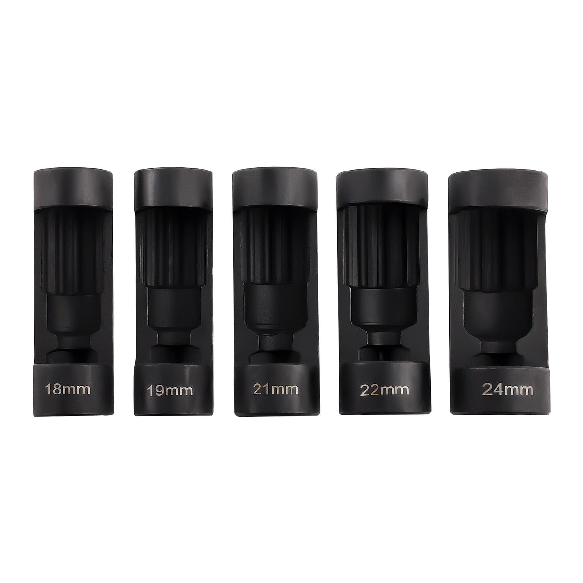 5pcs Strut Nut Socket 18mm 19mm 21mm 22mm 24mm 1/2 Drive Suspension Shock Tool