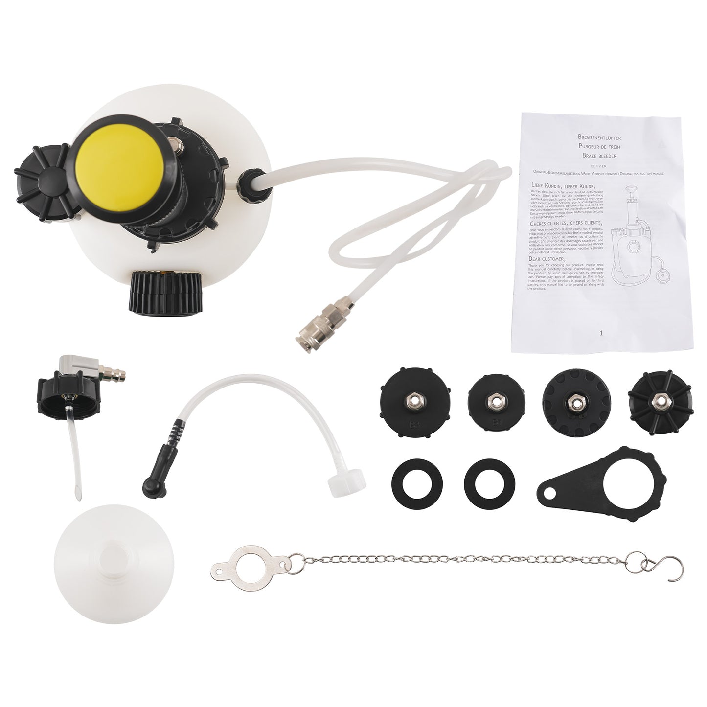 3L Capacity Manual Brake Clutch Bleeder Fluid Tool Power Bleeding Kit