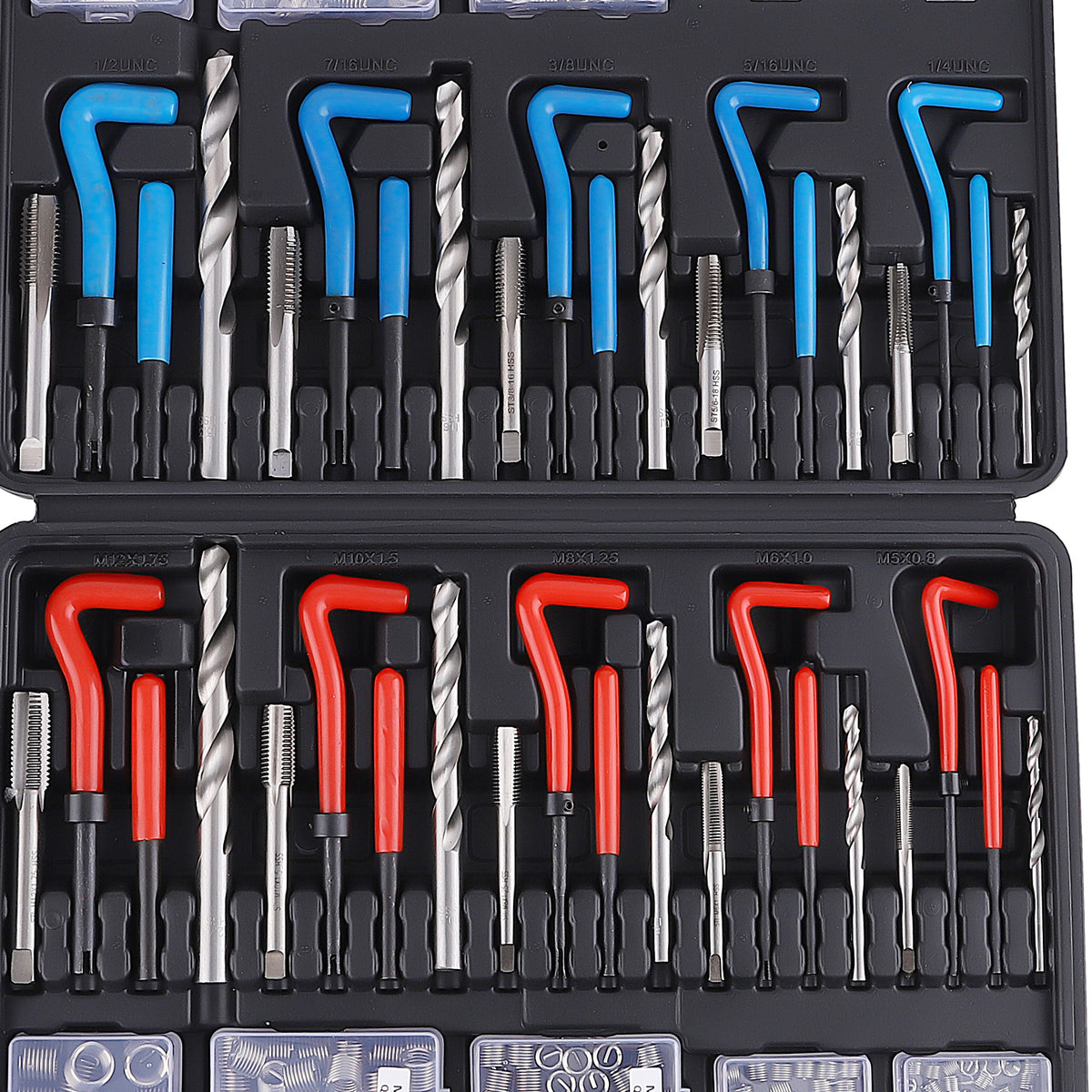 320PCS Thread Repair Kit SAE and Metric Rethreading Tool Kit M5M6M8 M10 M12