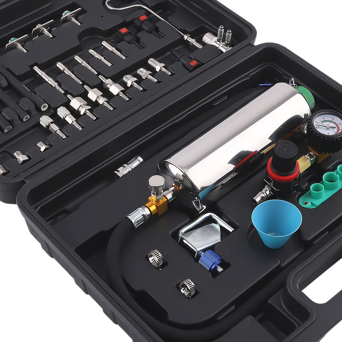 Petrol Fuel Injector Tester Cleaner Non-Dismantle Fuel System Cleaning Tool Kit