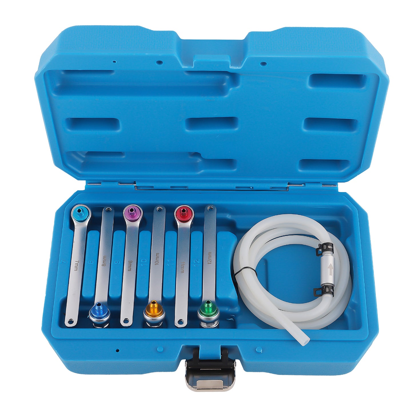 Valve Brake Oil Clutch Bleeder Hose Kit 12 Point 7mm-12mm Wrench Check
