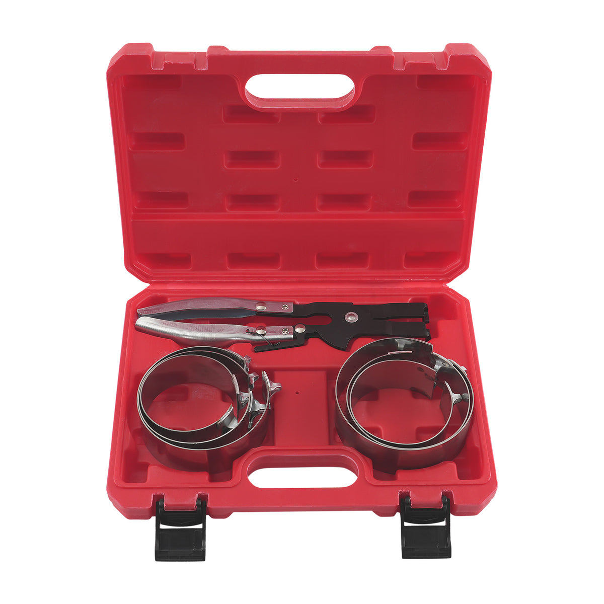 7-Piece Piston Ring Compressor 73-111mm For Car Engine Service Ratchet Set