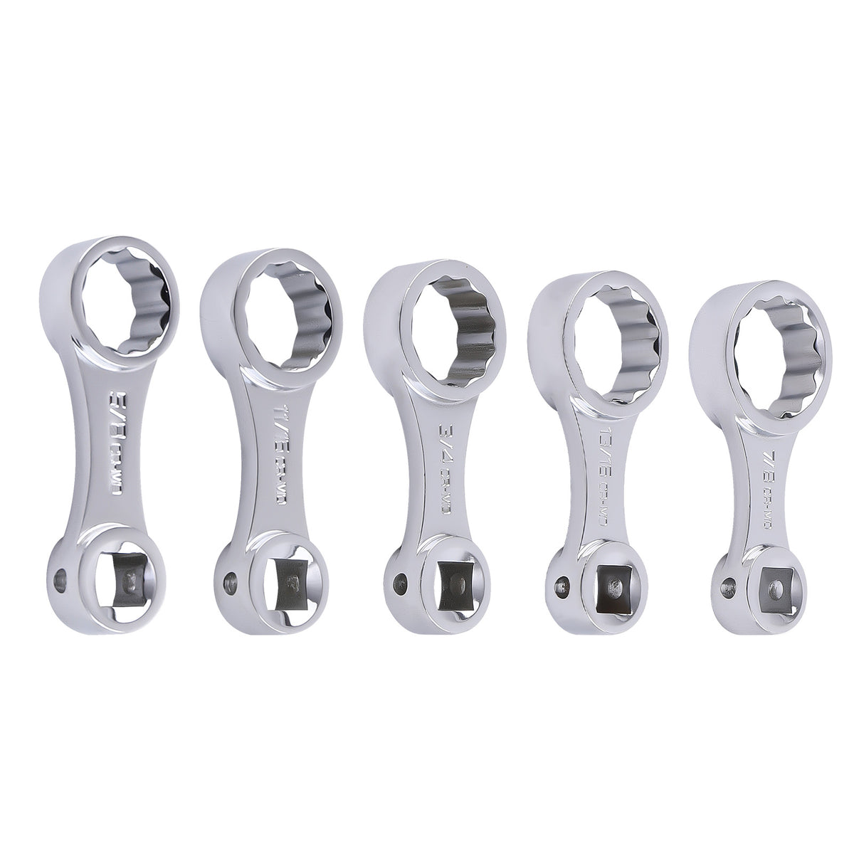 12PCS Torque Adapter Set SAE, 5/16, 3/8, 7/16, 1/2, 9/16, 5/8, 11/16