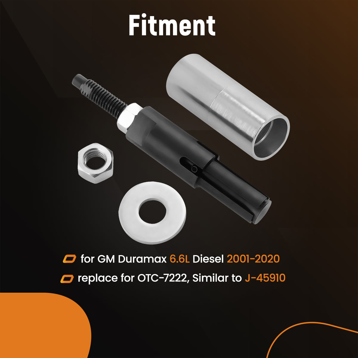 Injector Tube Remover Installer Tools Kit compatible For GM Duramax 6.6L Diesel 2001~2020