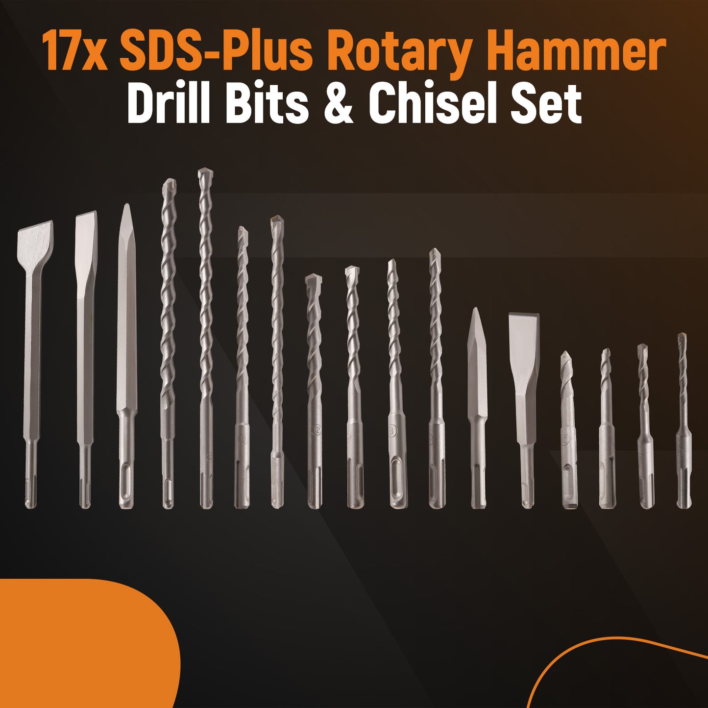 Hammer Bits Drill Bit Chisel For SDS Plus Rotary Groove Concrete