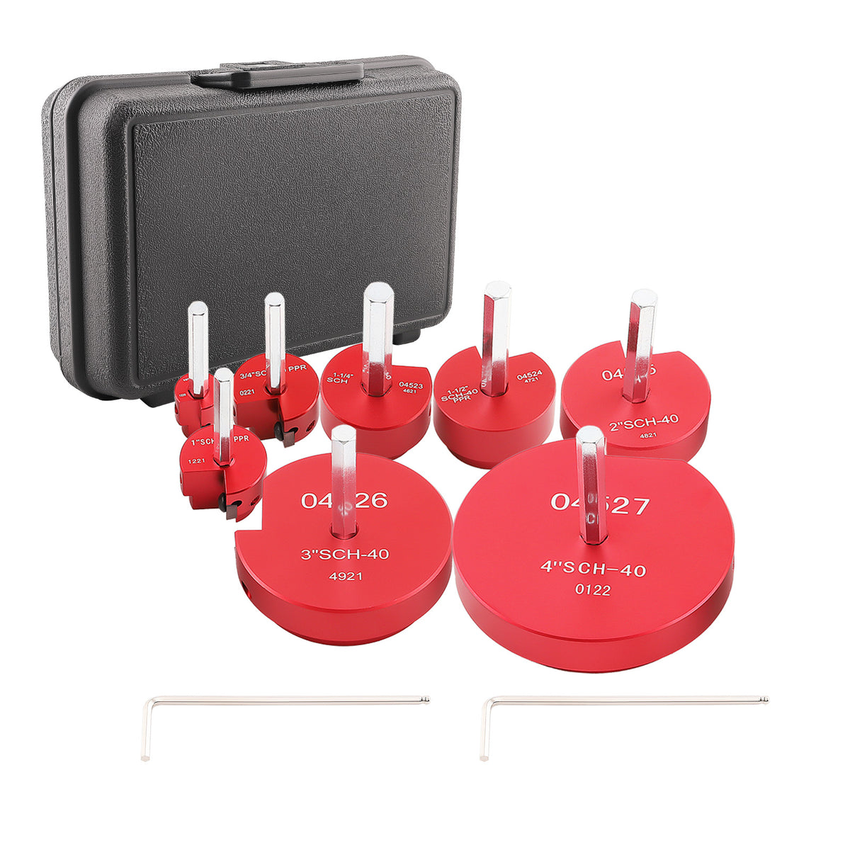 8pcs Plastic Pipe Fitting Reamer Fit into Standard 1/2 Inch Drill and 3/8 Inch