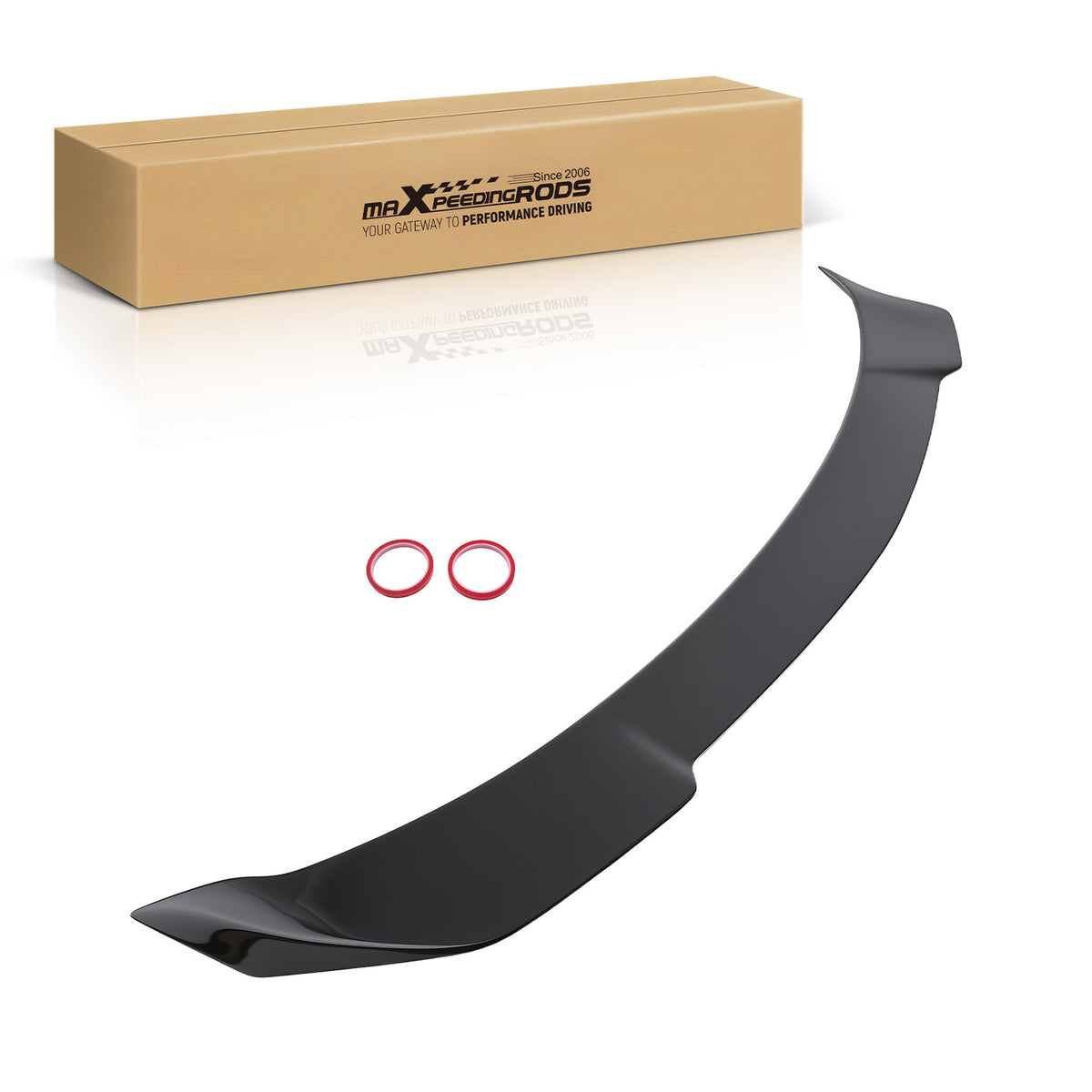 Trunk Spoiler Wing Lip Gloss Black compatible For Toyota Camry 18-2022 Duckbill Design QME