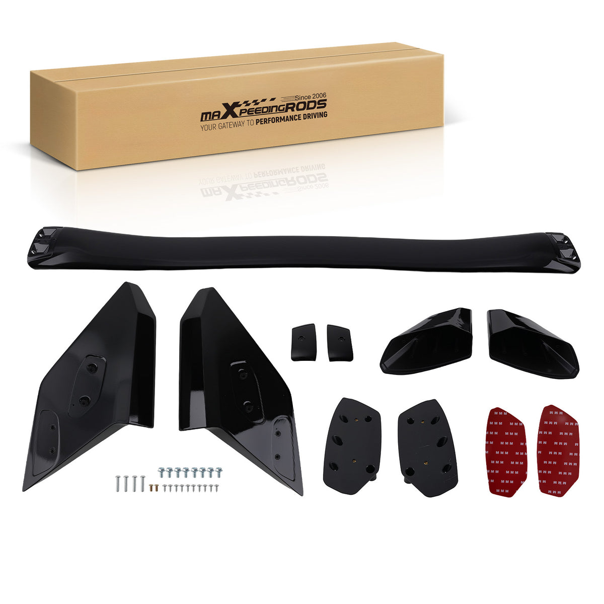 Black Trunk Spoiler compatible For Honda Civic 10th Gen Sedan 16-2021  R Style Rear