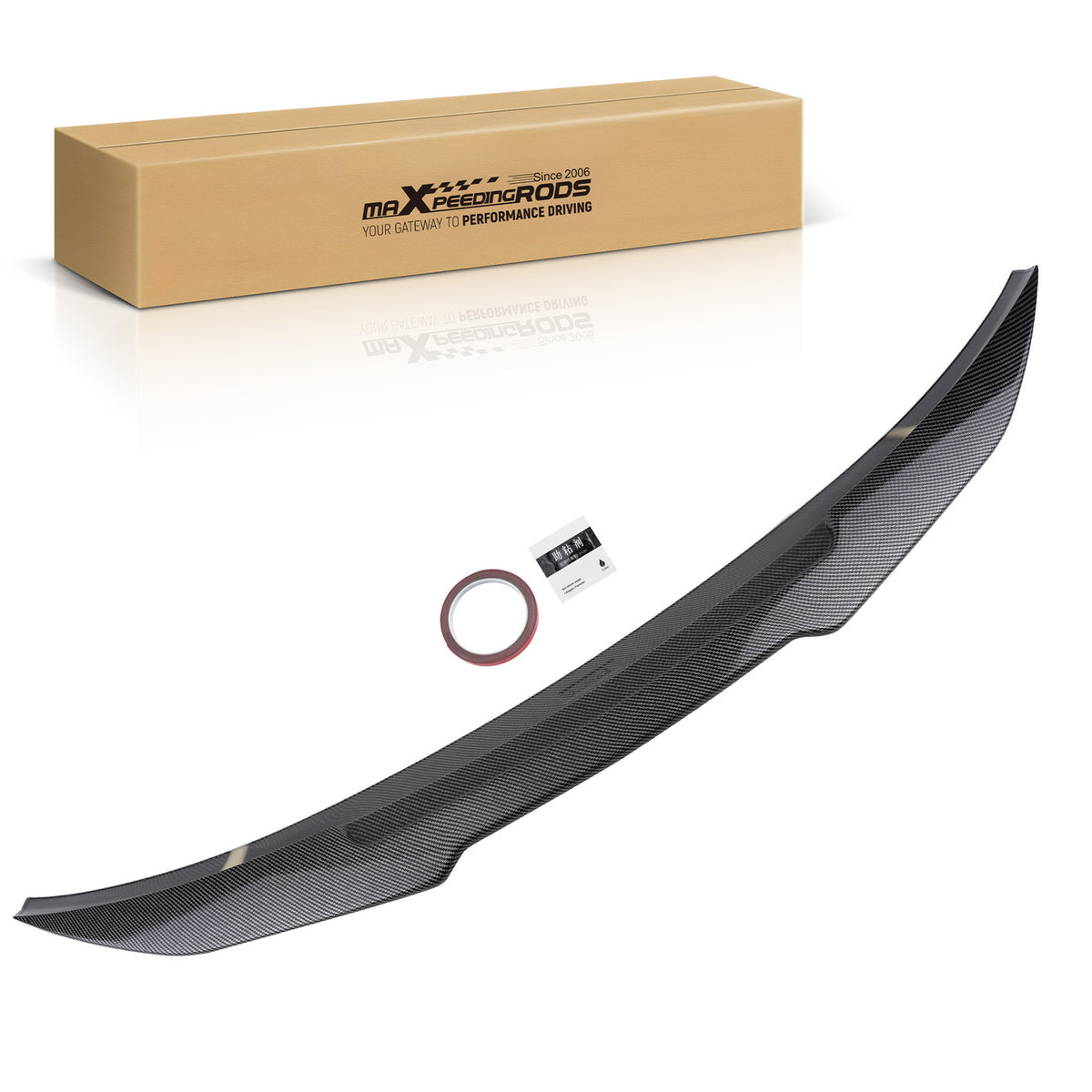 Rear Trunk Spoiler Wing Lip compatible For Infiniti Q50 14-23 2024 PSM Carbon Fiber Look