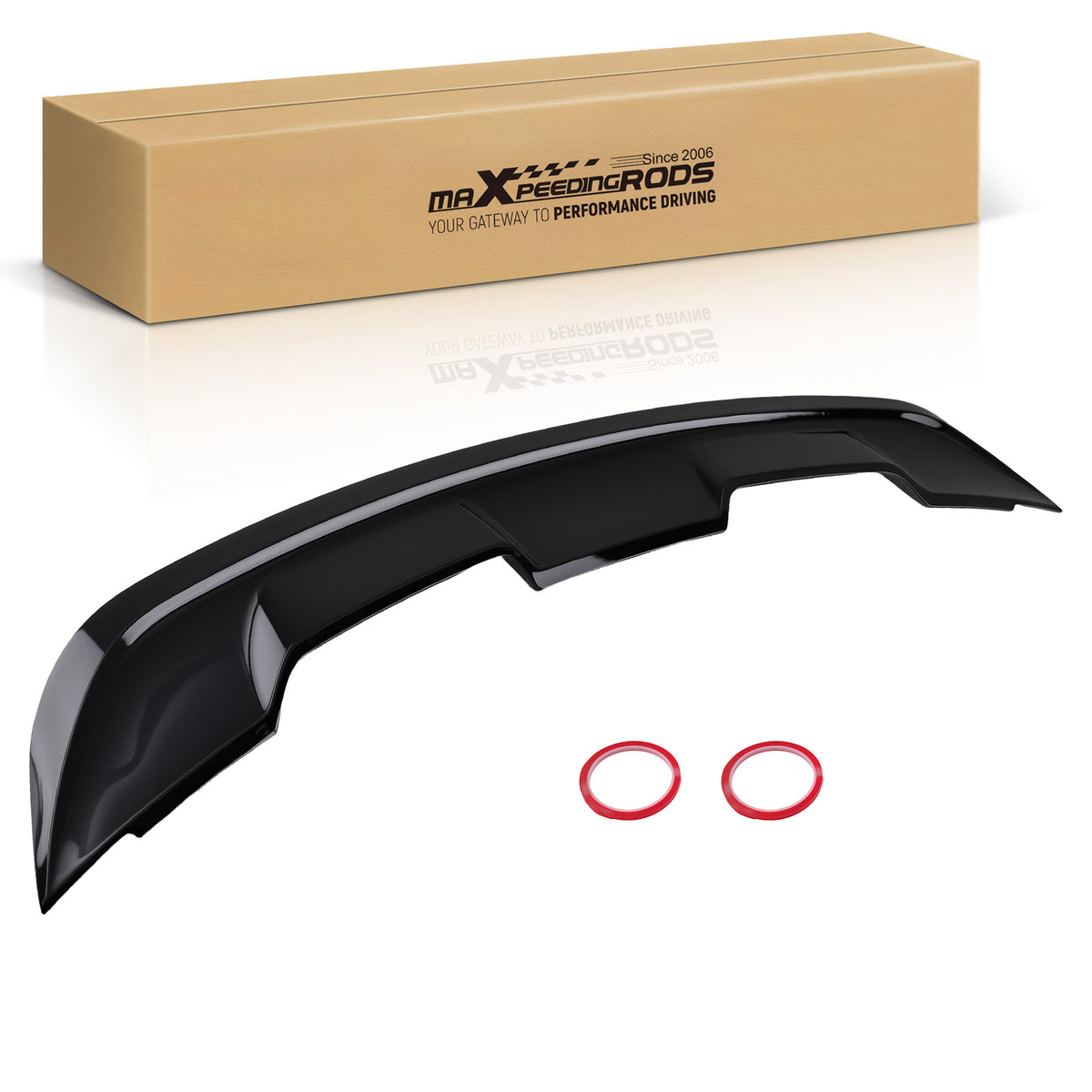 Glossy Black Trunk Spoiler compatible For Ford Mustang 2015-2019 2020 ABS Plastic
