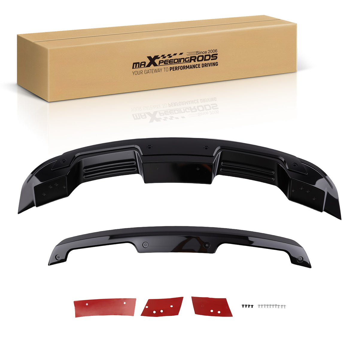 Rear Spoiler Wickerbill compatible For Ford Mustang 2Door 2015 2016-2022 Gloss Black