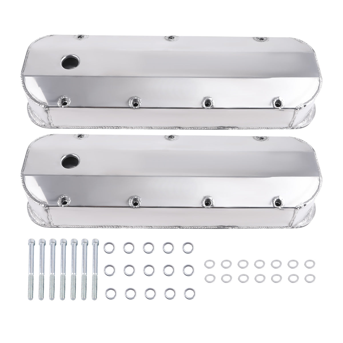 Fabricated AluminumValve Covers Center Bolt For Big Block compatible For Chevy 396 402