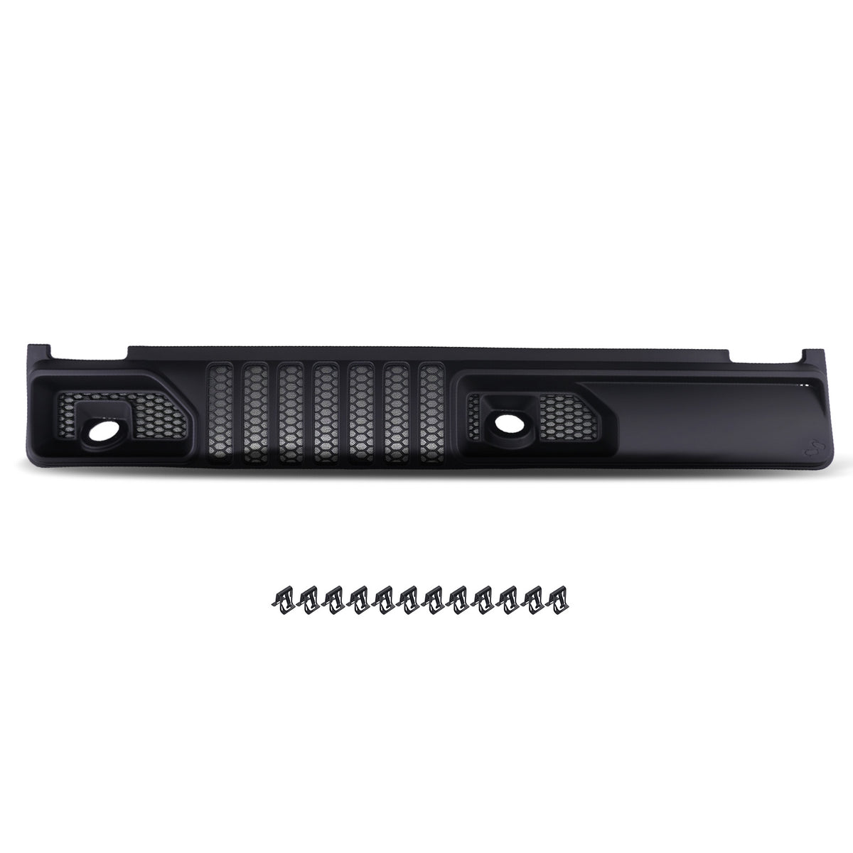 Black Cowl Grille compatible For Jeep Gladiator/Wrangler 2018-2024 68307260AC Front