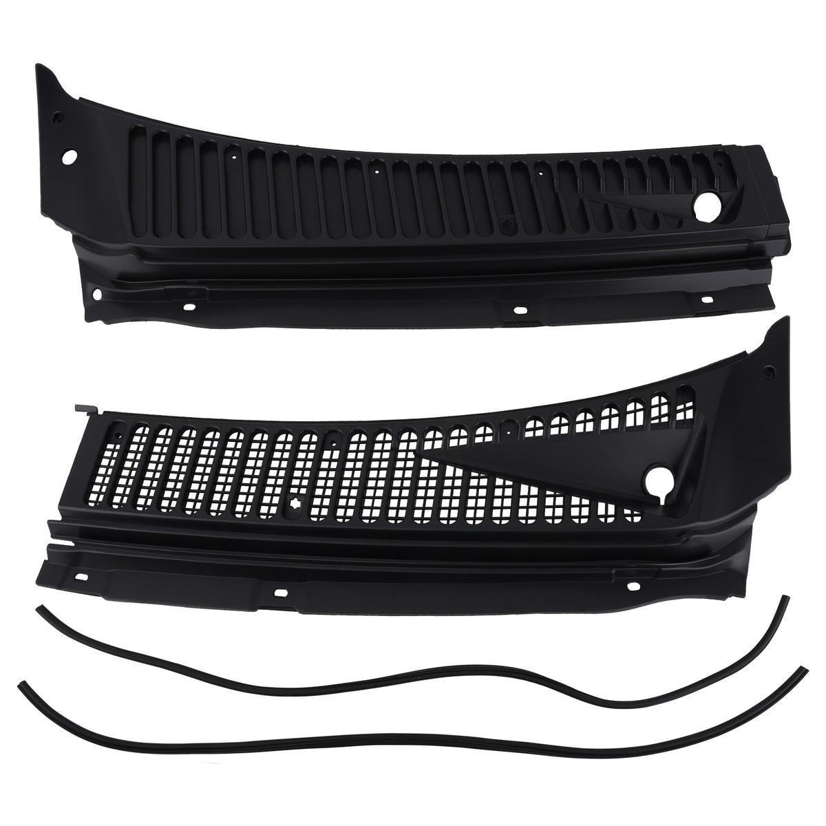 2Pc Windshield Wiper compatible For Vent Cowl Screen Cover Grille Panel Fit For 99-07 compatible For Ford F250