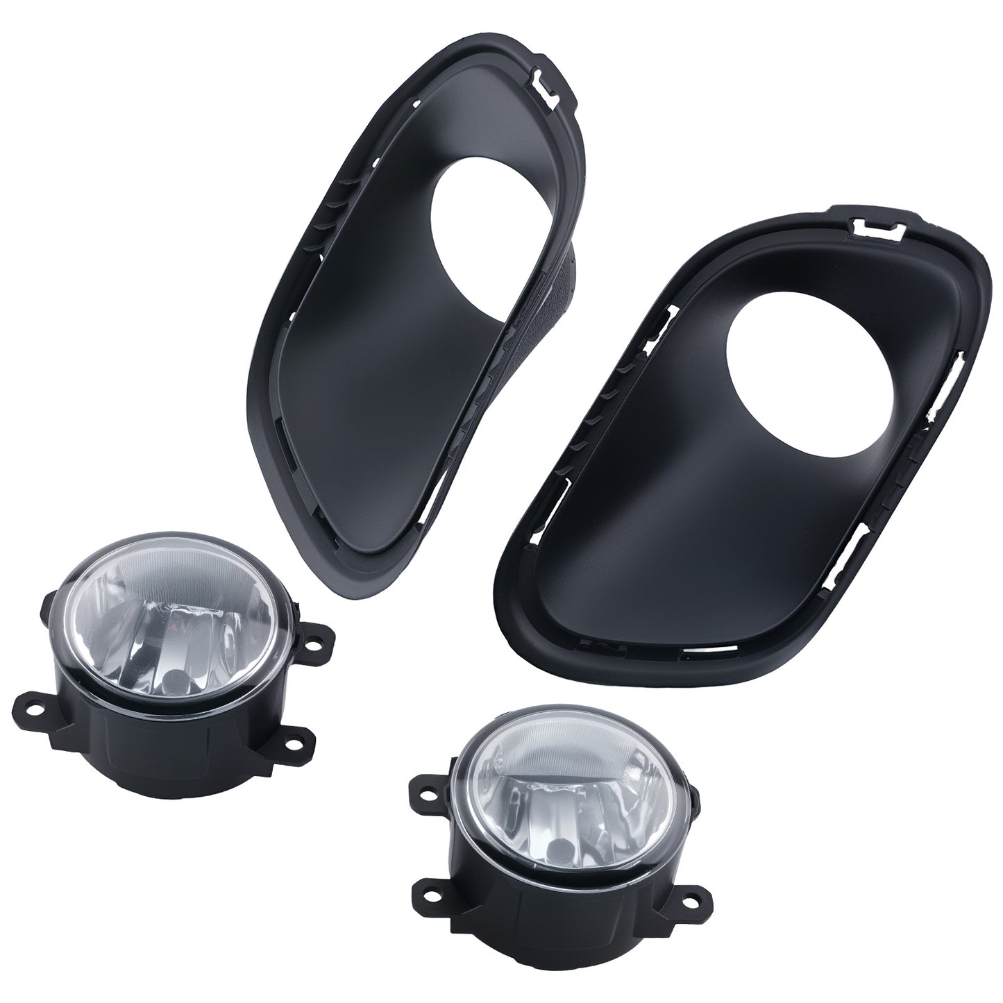 Fog Light+Light Cover compatible For Jeep Cherokee 2014-2018 68203220AA 68203221AA w/ Bulbs