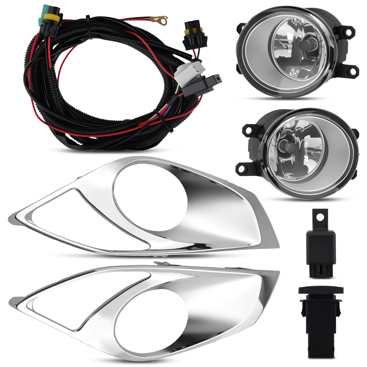 Front Left Right Fog Lamp Pair compatible For Toyota Avalon 2013-2015 8121008020 TO1038166