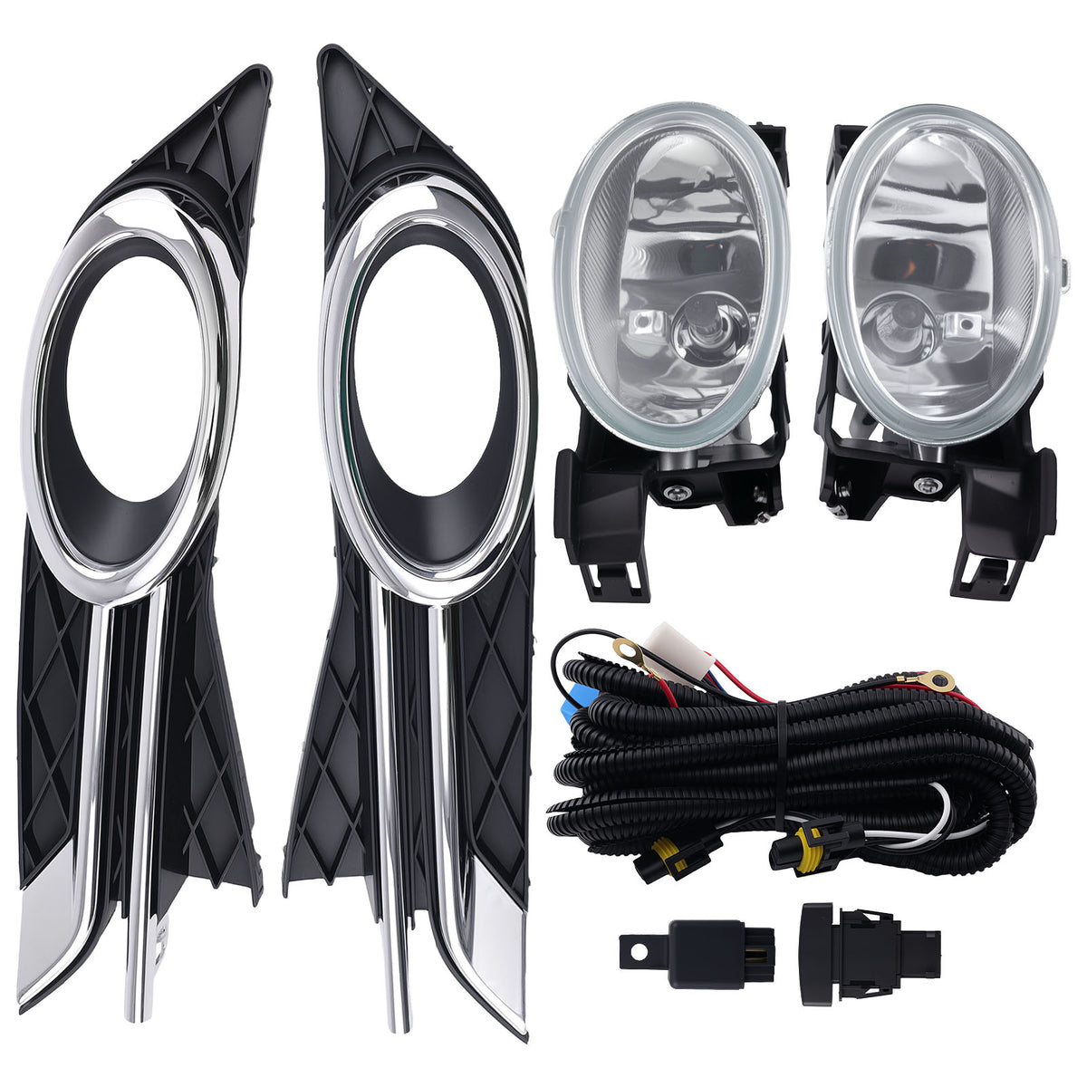4PCS Fog Light Bumper Lamp Cover Bezel compatible For Honda Odyssey 2014-2016 33950TK8A11