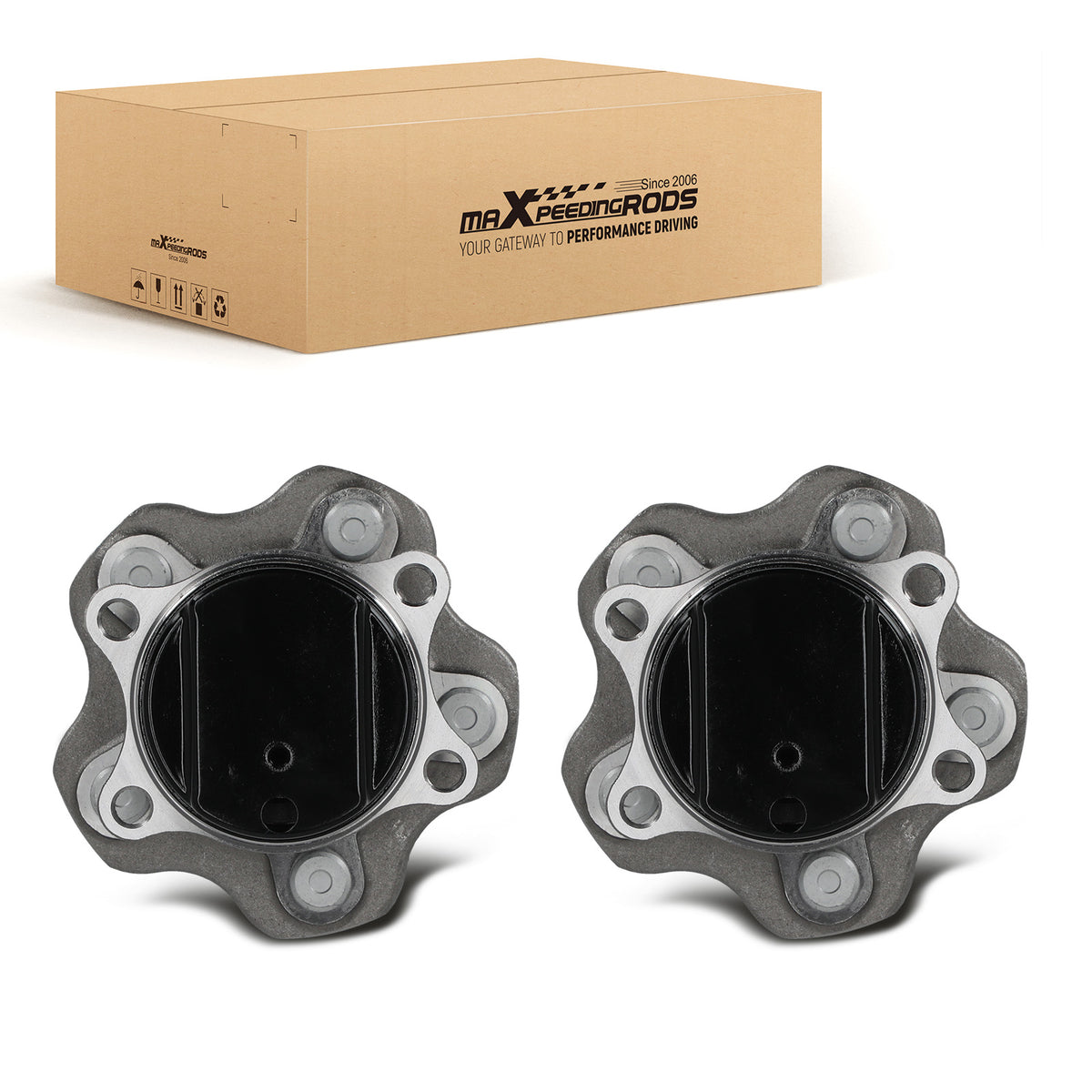 Pair Wheel Hub Bearing Rear compatible For Nissan Rogue compatible For FWD 2014-2019 512534 5Stud