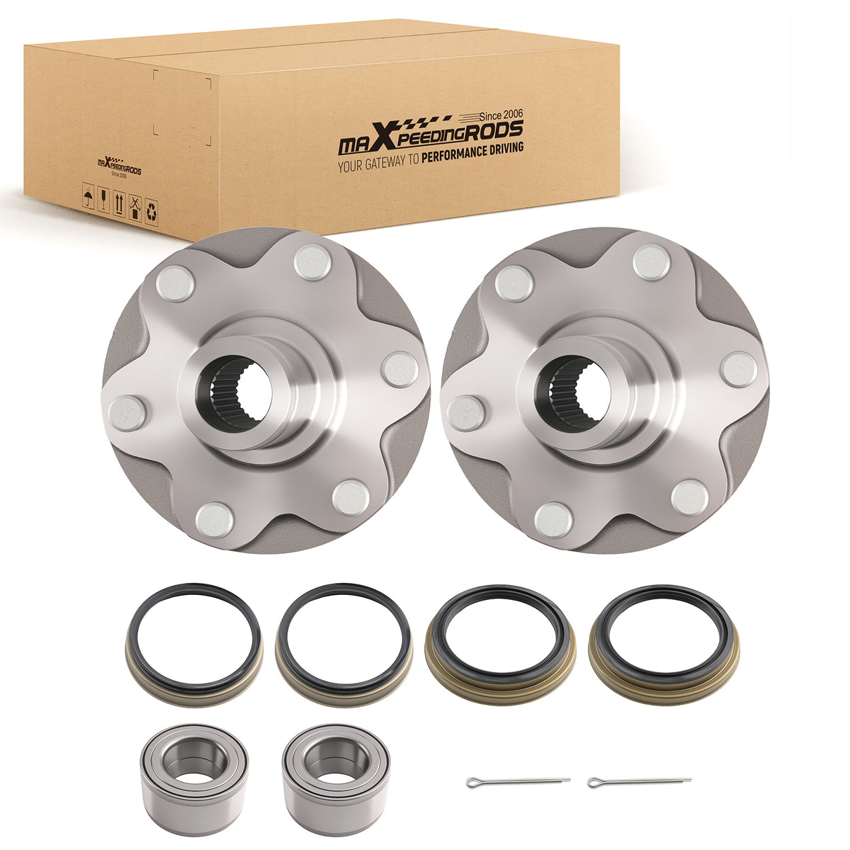 Front Wheel HubBearing Assembly compatible For Toyota Tundra 2WD 2000-06 517011 ABS
