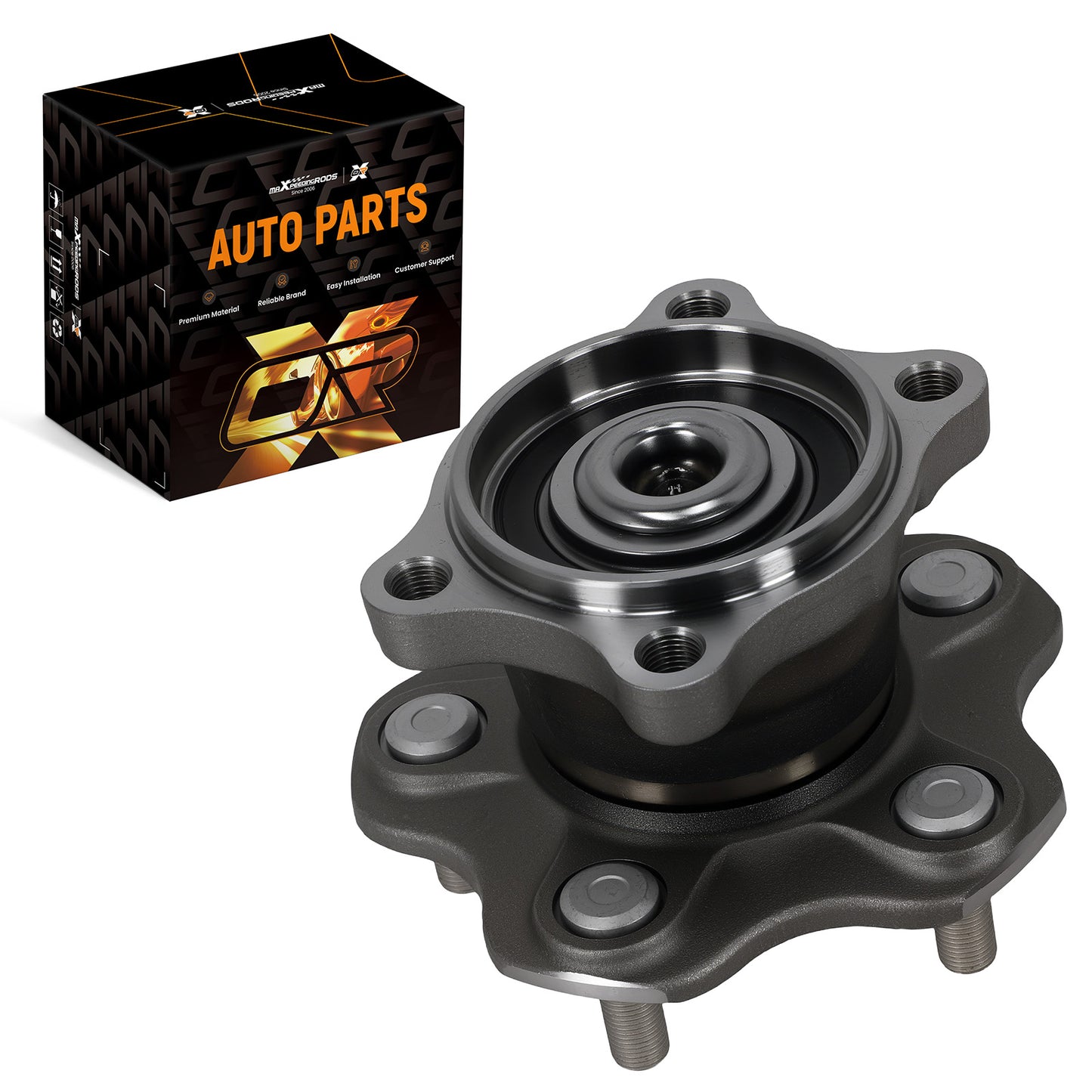 5 Lug Rear Wheel Bearing Hub Assembly compatible For Nissan Altima 02-06 Non-ABS 512202