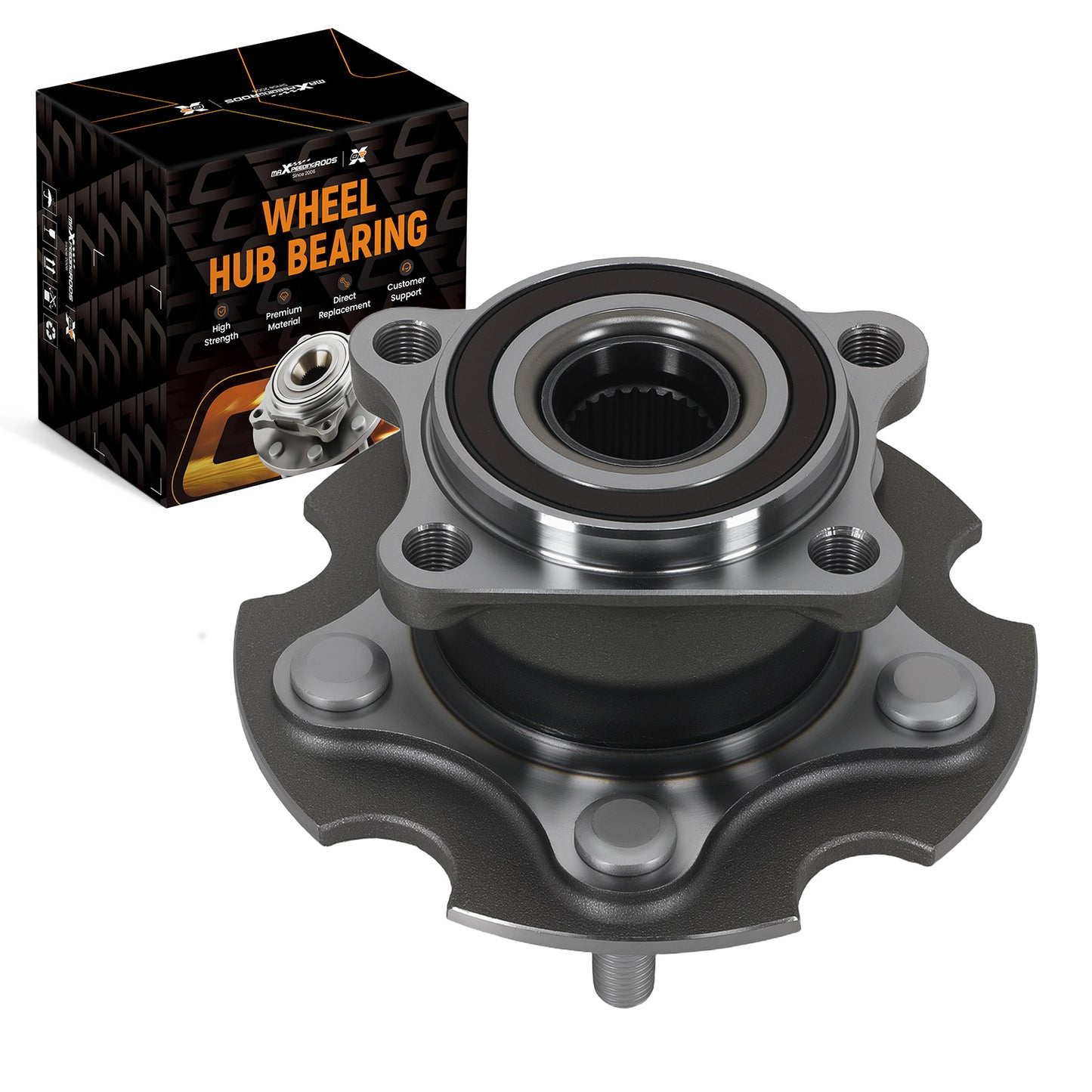 5 Bolt Wheel Hub Bearing Kit compatible For Lexus NX200t NX300 2015-2019 BR930765 512374