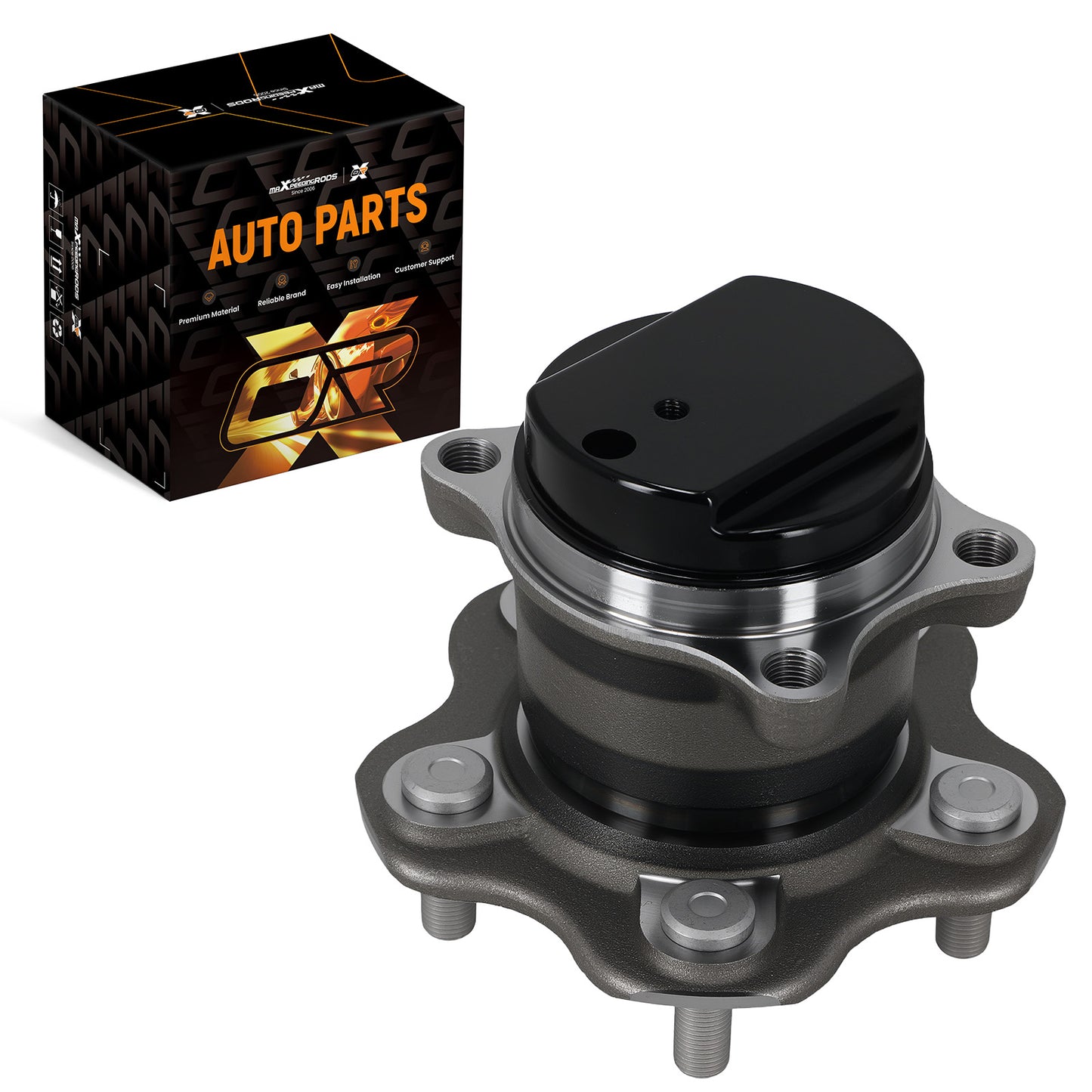 Rear Left Right 5 Bolt Wheel Hub Unit Set compatible For Nissan Rogue compatible For FWD 2008-2015 512398