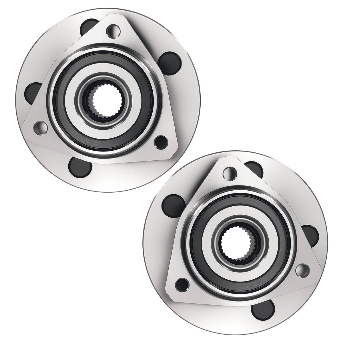 2 Front HubBearing Set compatible For Jeep Grand Cherokee 99-04 BR930335 3-Bolt ABS