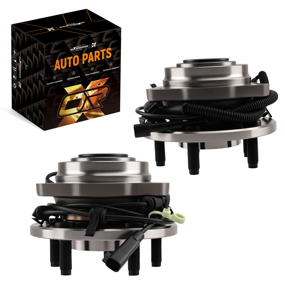 Pair 5 Bolt Front Wheel Hub Kit LR compatible For JEEP Liberty 02-07 513176 513177 w/ABS