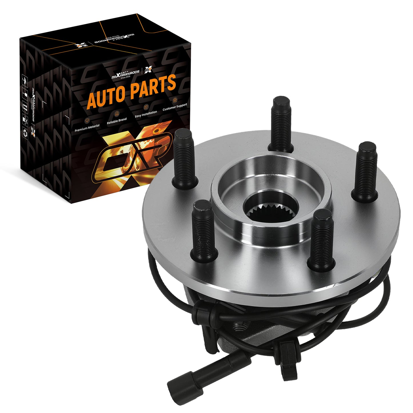 Front Passenger Side Wheel Hub compatible For Jeep Liberty 2002-2007 513177 5 Lugs ABS