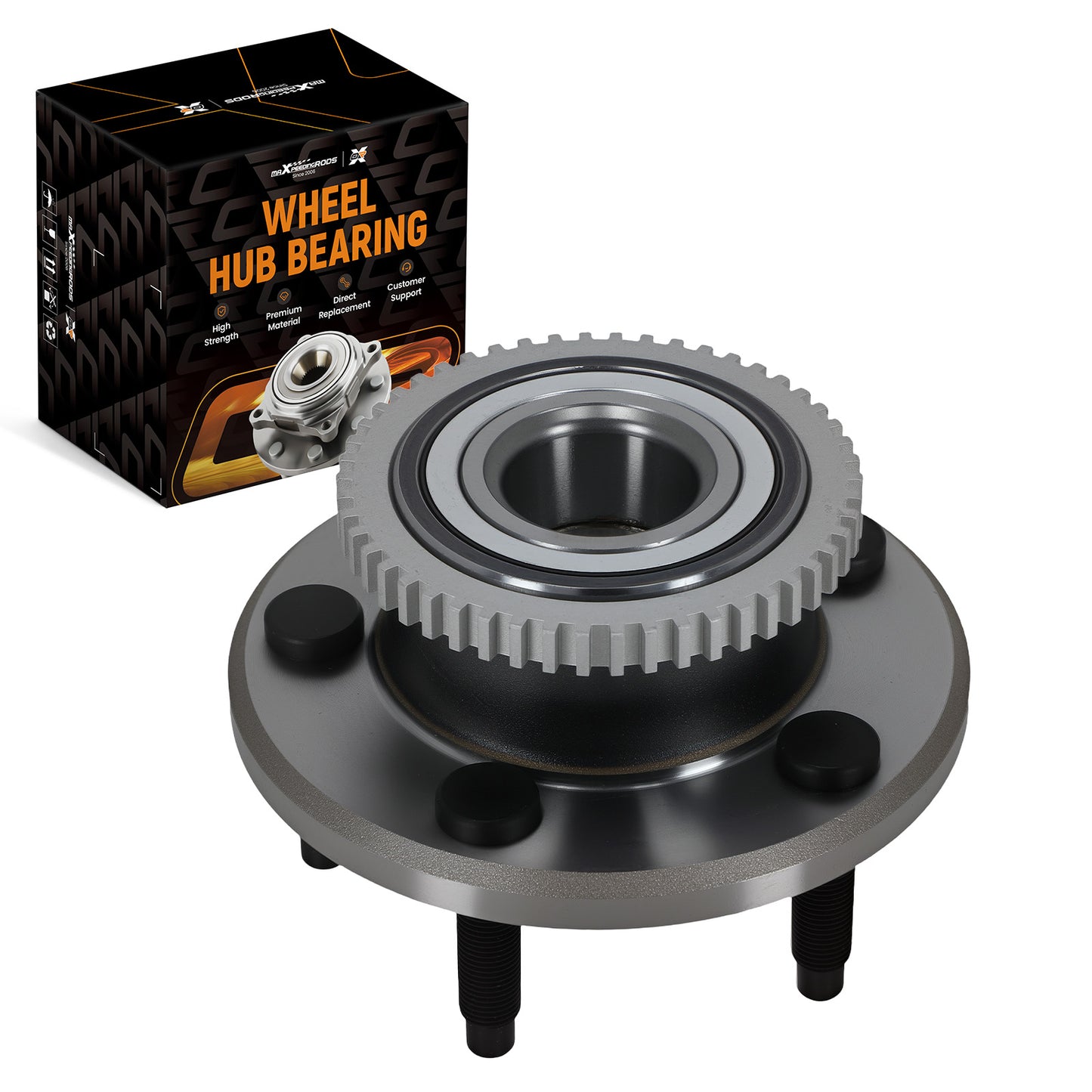 Front Wheel HubBearing Assembly compatible For Ford Mustang 05-14 513221 5 Bolt