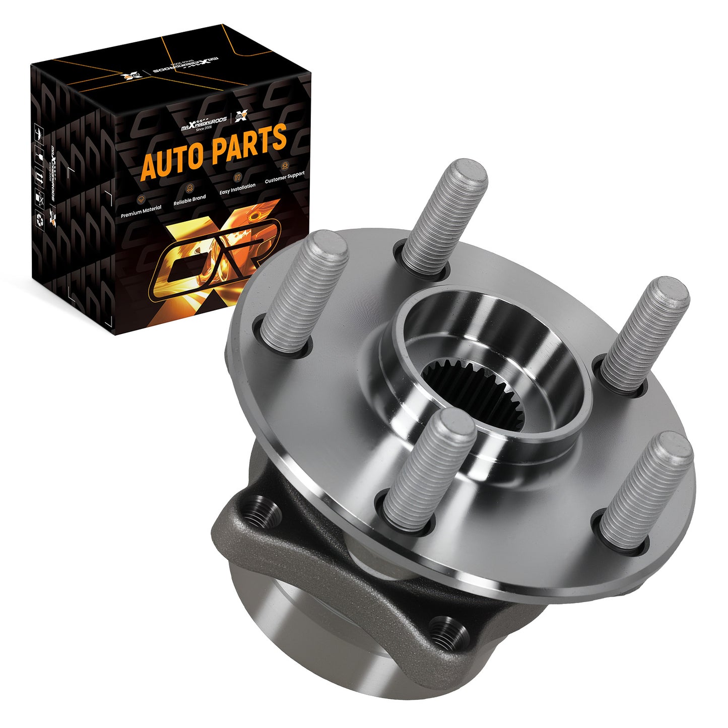 Front Wheel HubBearing Component compatible For Toyota Prius 2004-2009 WA513265 5-Bolt