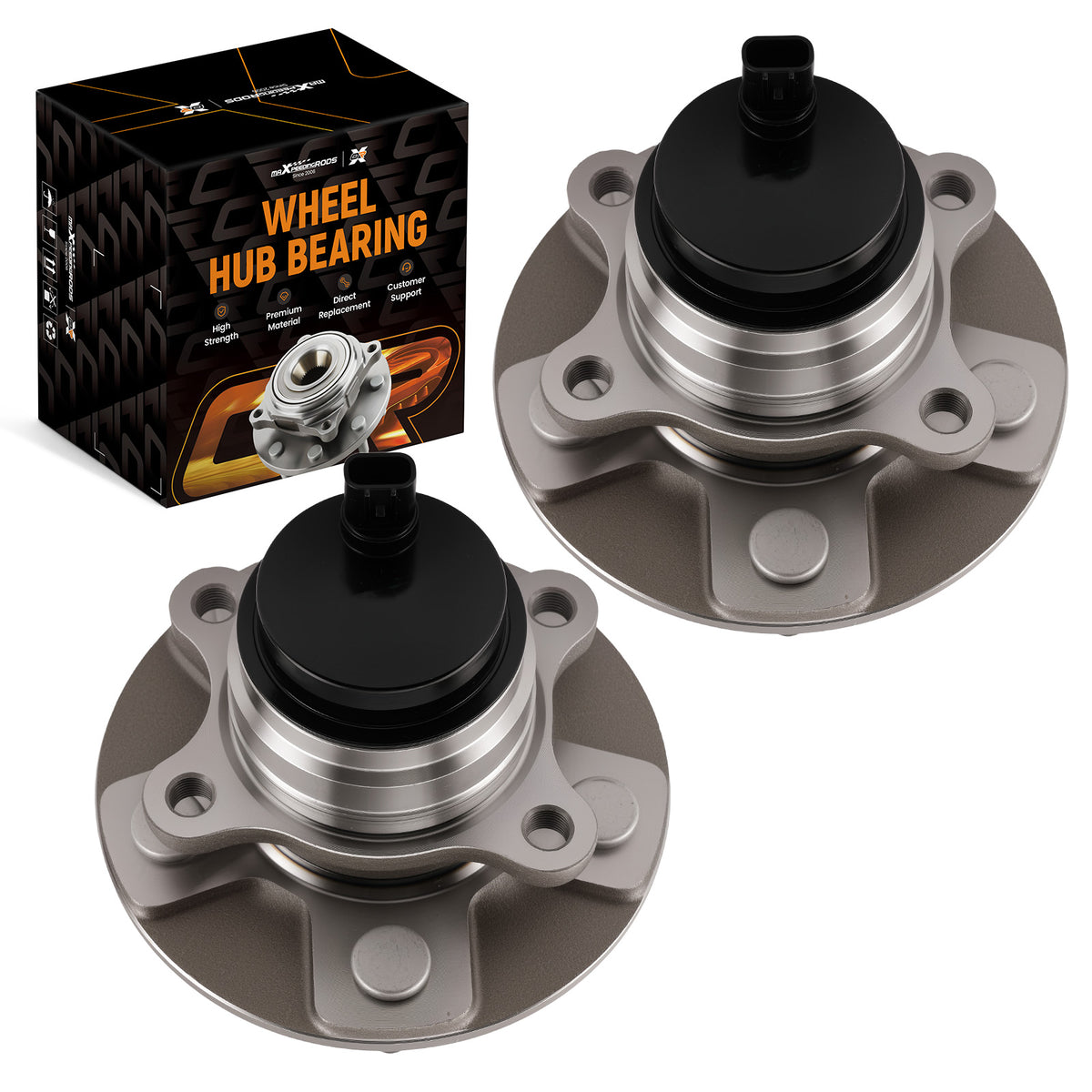 Complete Front Wheel Hub Bearing compatible For Lexus LS460 07-17 513313 514314 w/ABS
