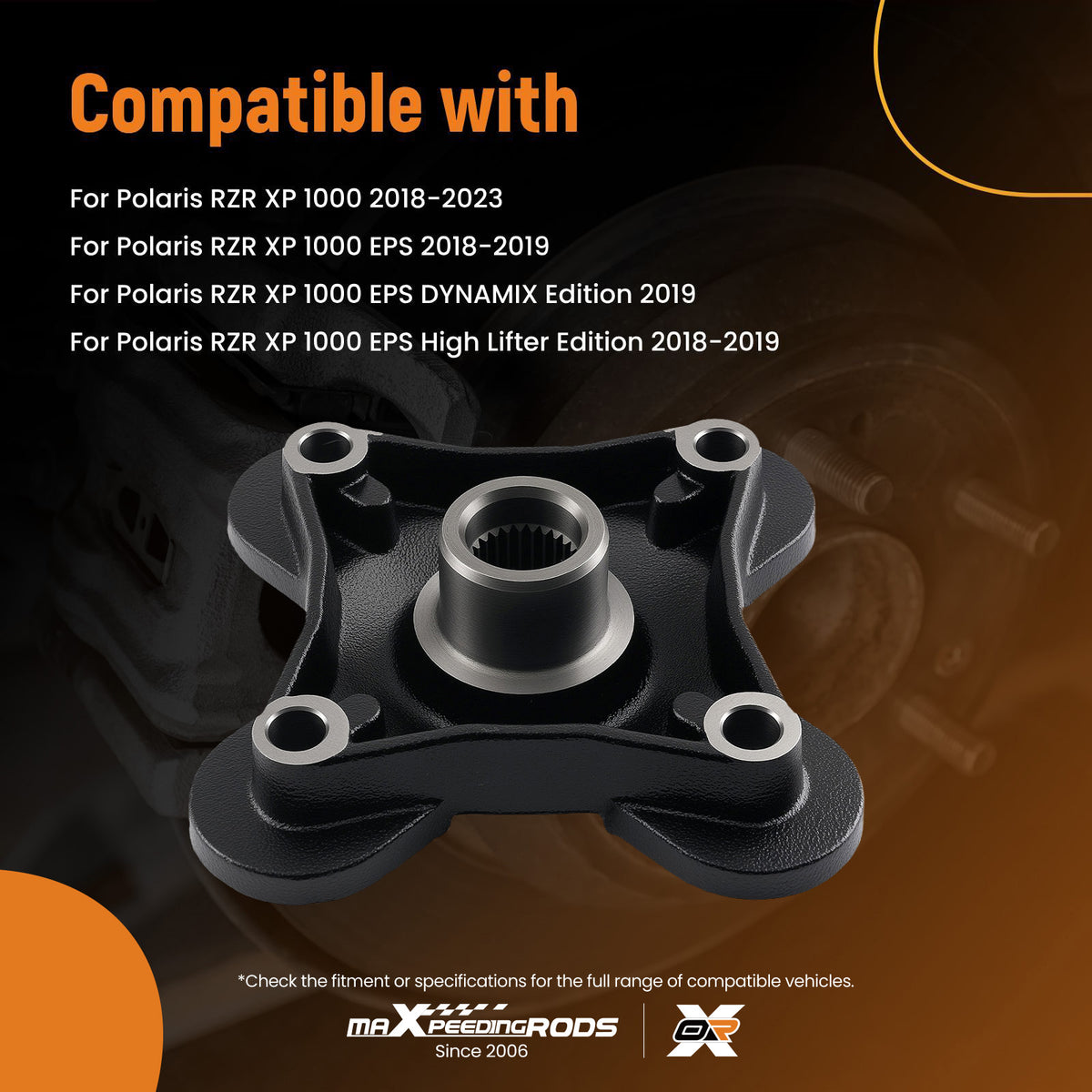 Front Rear Wheel Hub compatible For Polaris RZR XP/XP4 Turbo 2018-2021  5141353-067