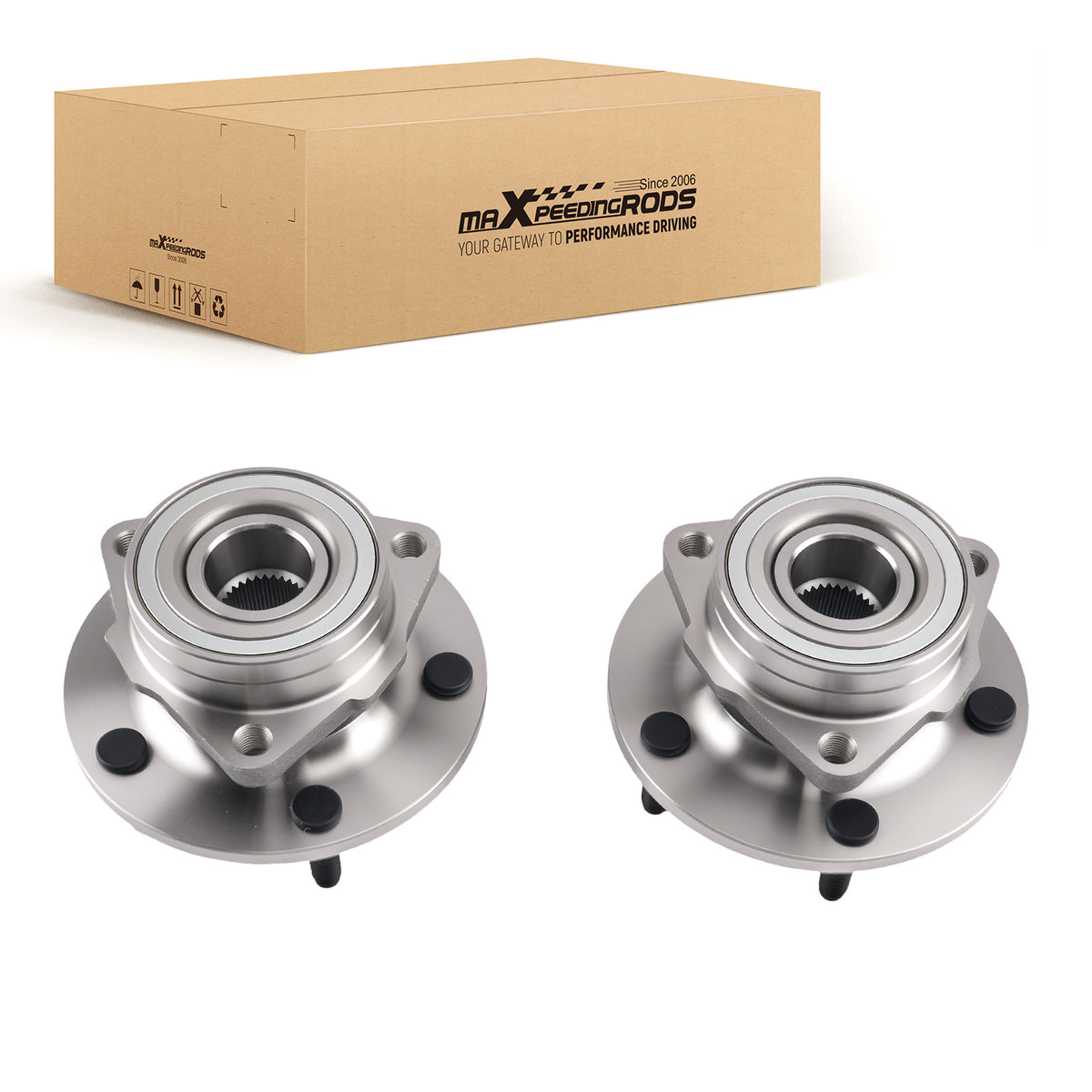 5 Lug Front Wheel Hub Bearing compatible For Dodge Ram 1500 4WD 1994-1999 515006 Non-ABS