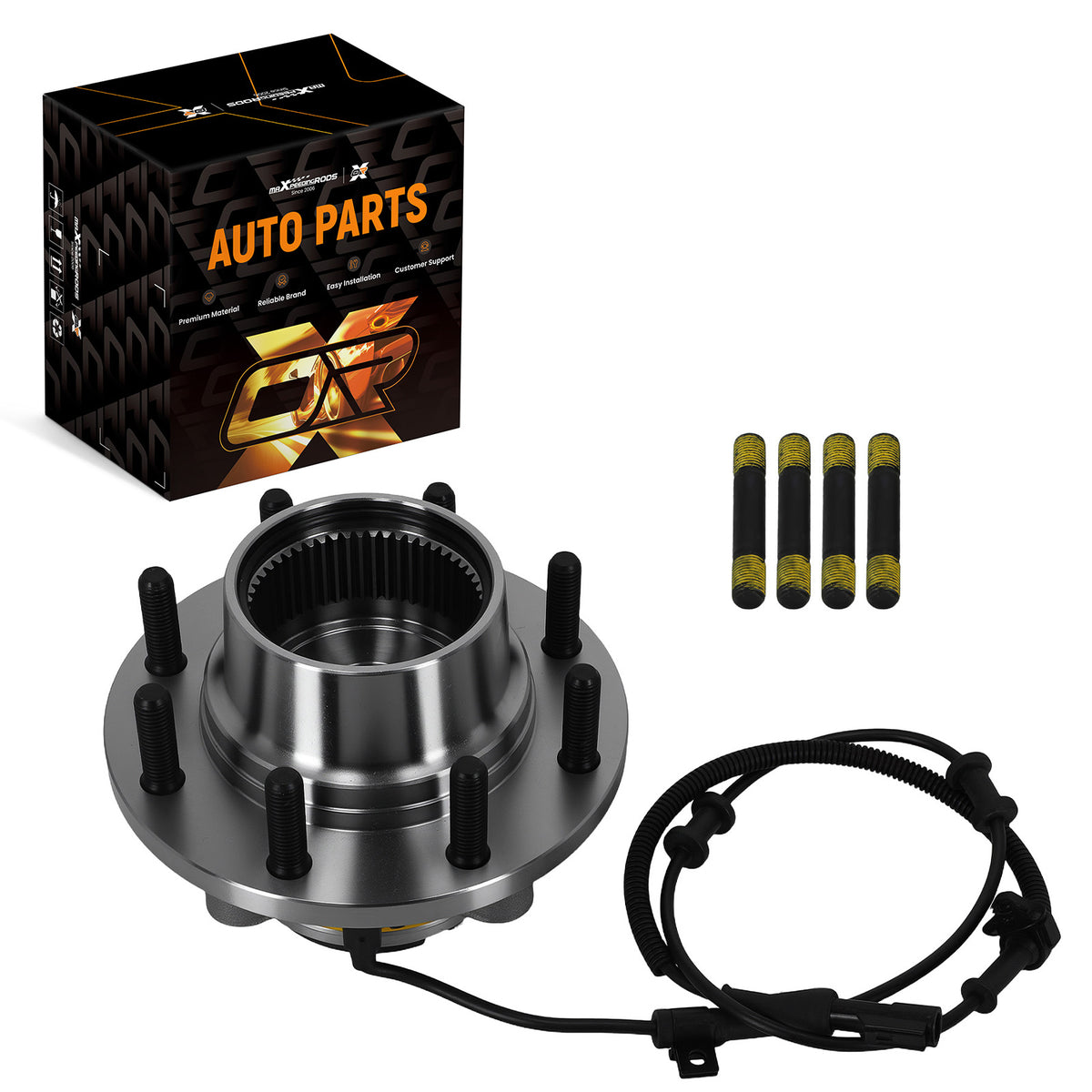 515057 Front Hub Assembly compatible For Ford F-250/F-350/F-450/F-550 99-04 4WD w/ABS