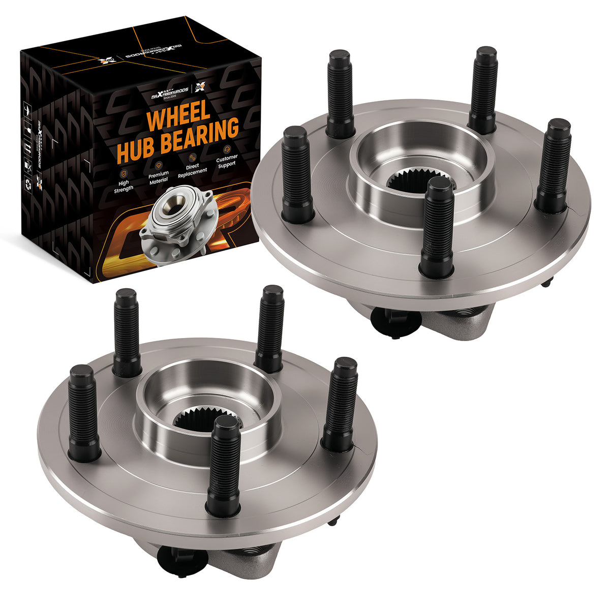 Front HubBearing Kit compatible For Dodge Ram 1500 4WD 02-05 515073 BR930285