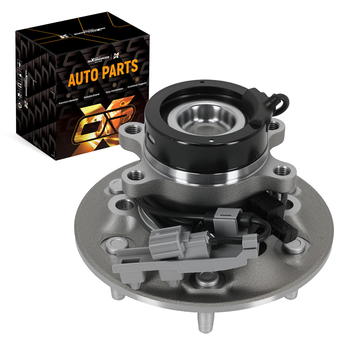 Front Left Wheel Hub Bearing compatible For GMC Canyon 2WD 6 Bolt 2004-2008 FW318