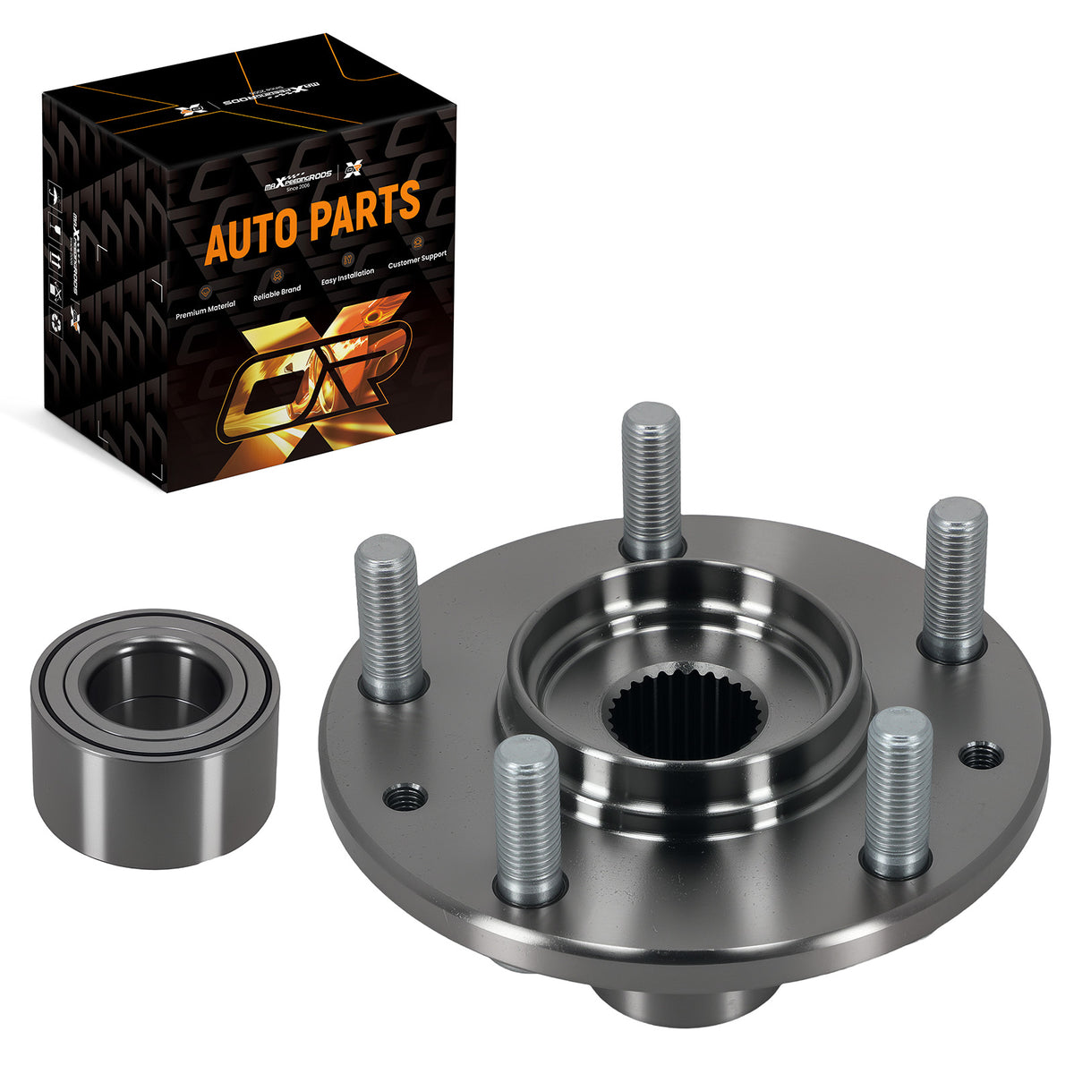 Front LH RH Wheel Hub Assembly compatible For Ford Fusion 2006-2012 930-015 510010 5 Lug