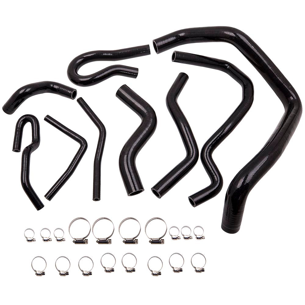 9pcs compatible For Honda Civic D15 D16 EG EK 1992-2000 Silicone Radiator Coolant Hose Kit
