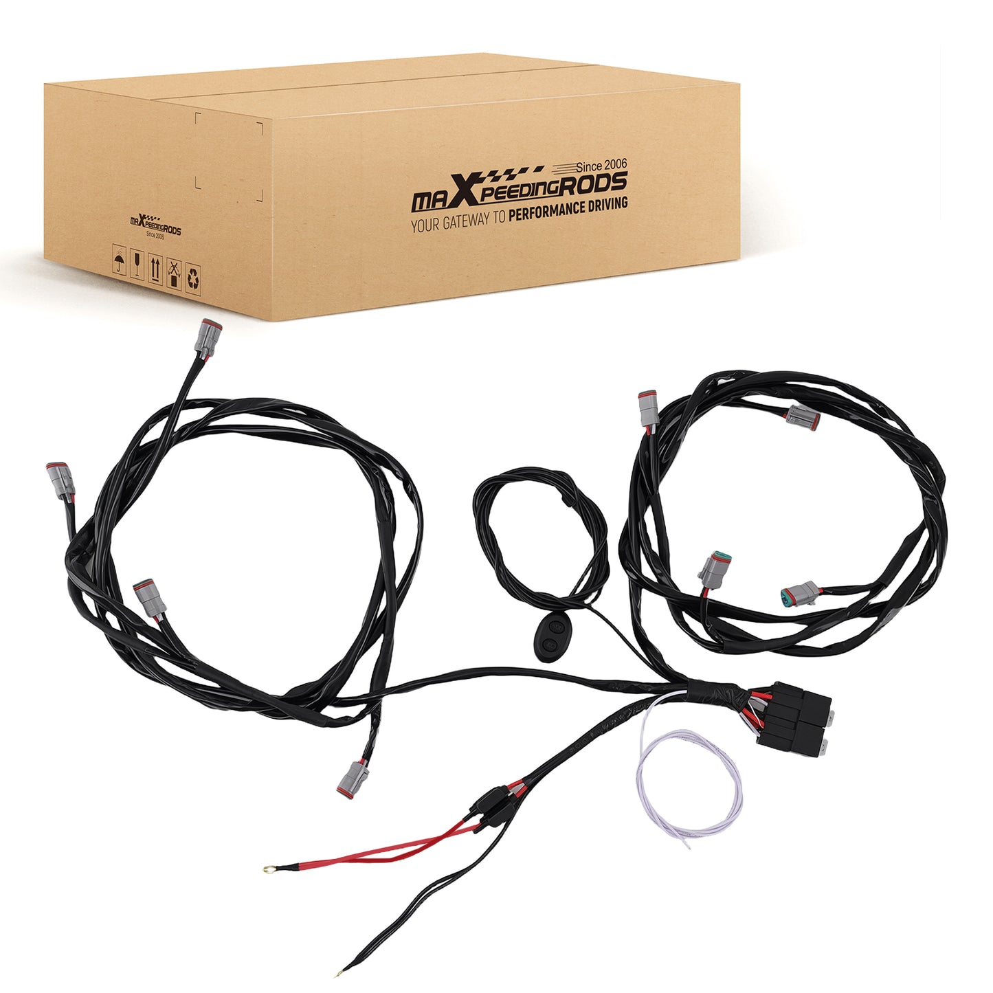 Wiring Harness Switch For Crosshair LED Light 14AWG 30A 8-Port