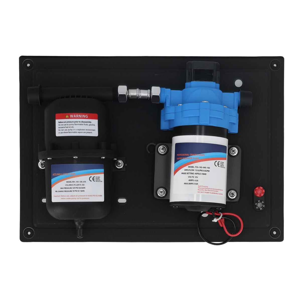 12V 3.5GPM Water Pump For Travel Trailer Camper Boat High Flow 13.5L/Min 45PSI