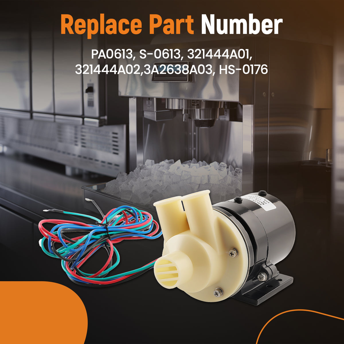 Pump Motor Assembly fit For Hoshizaki Ice Maker Machine Capacitor 120V PA0613