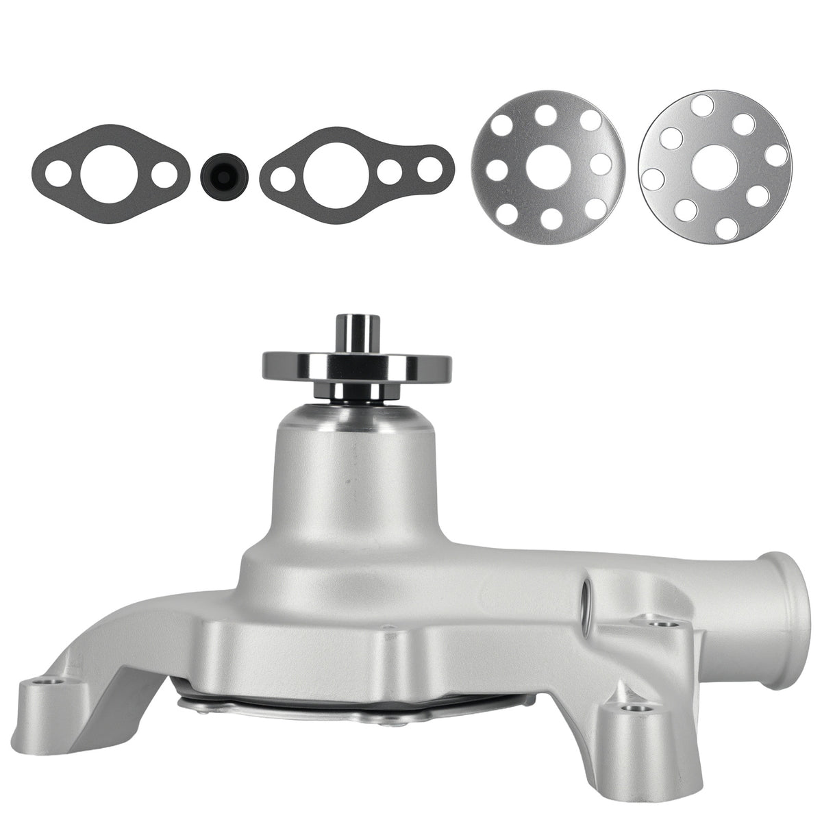 Aluminum Water Pump compatible For Chevy 283-400 V8 1955-1985 SI-AT63052 High Flow