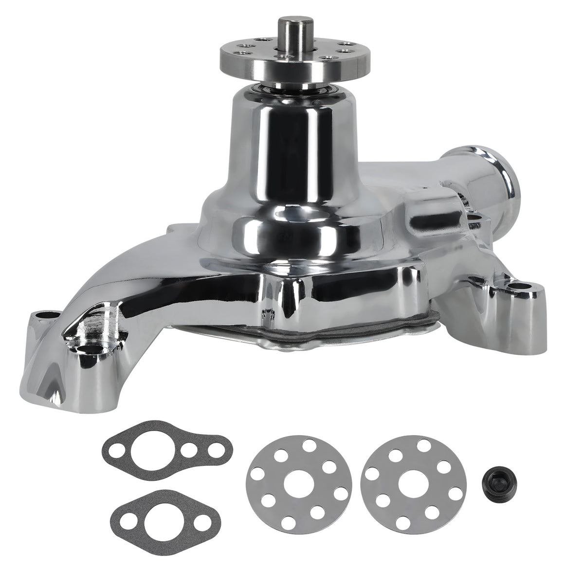 Water Pump For Small Block compatible For Chevy SBC 283 305 327 350 400 Chrome High Volume