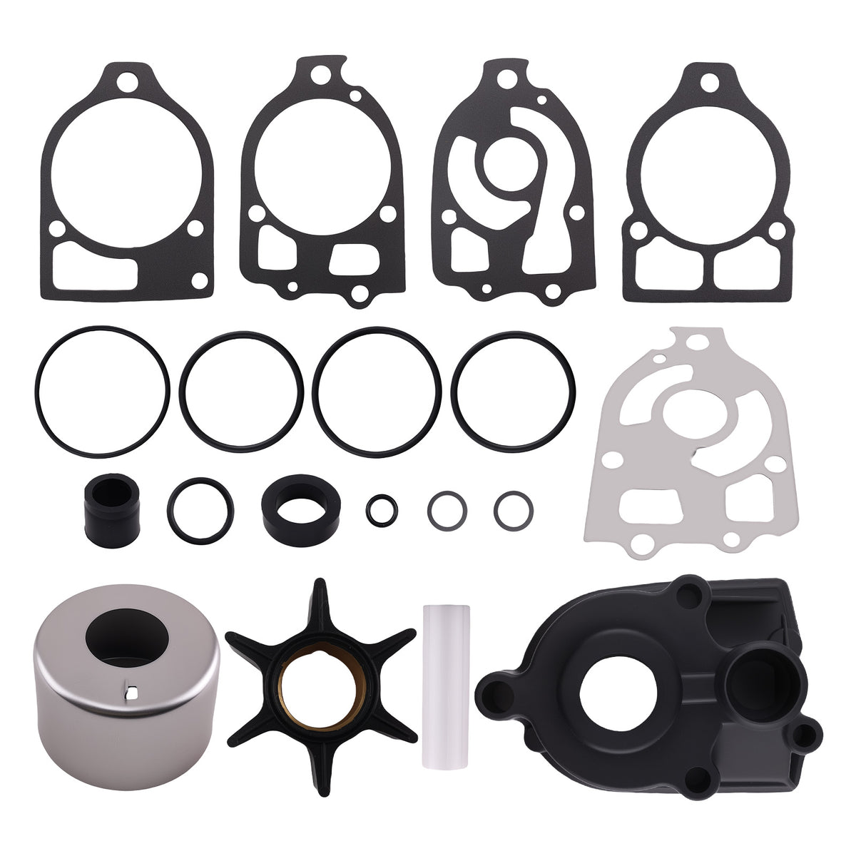 Complete Impeller Water Pump Kit compatible For Mercury 65-225HP 1970-1990 18-3517