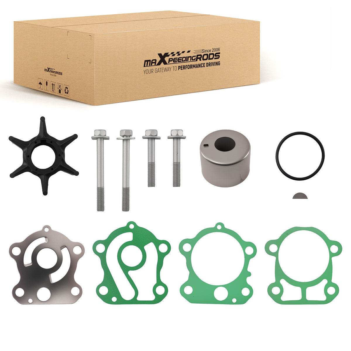 Impeller Kit compatible For Yamaha 75HP 80HP 90HP 100HP Outboard 1999-2017 18-3409