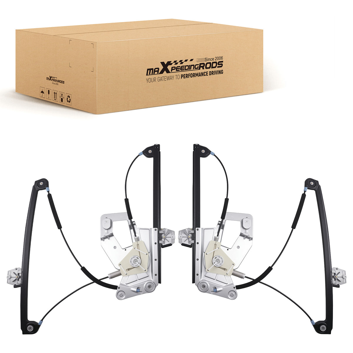 2X Power Window Regulator Front compatible For BMW 525i 528i 528iT 530i 540i 1997-2003 New